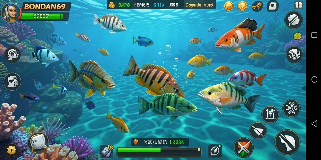 Screenshot gameplay BONDAN69 menampilkan keseruan berburu ikan.