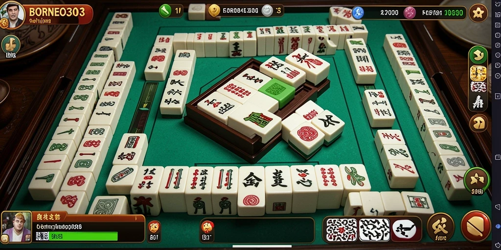 Tampilan menarik gameplay Mahjong di BORNEO303.