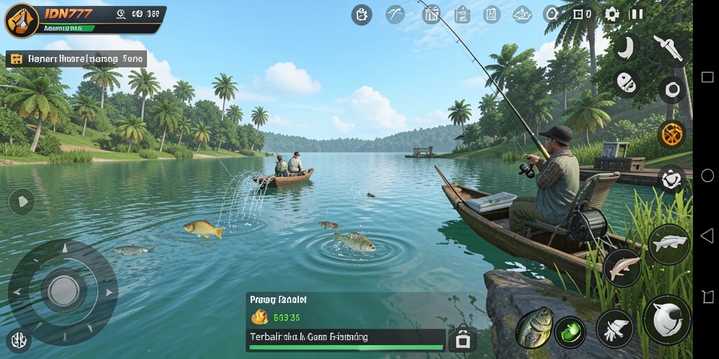 Tampilan gameplay <strong>IDN777</strong> yang seru dengan aksi memancing menantang.