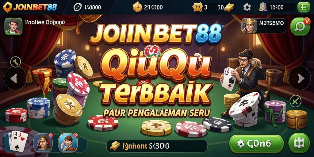 Screenshot utama menampilkan gameplay QiuQiu JOINBET88 yang seru.