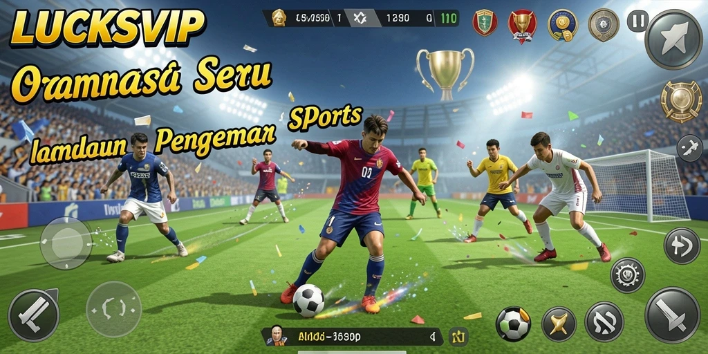 Tampilan gameplay menarik dari LUCKSVIP yang menampilkan aksi olahraga penuh semangat.