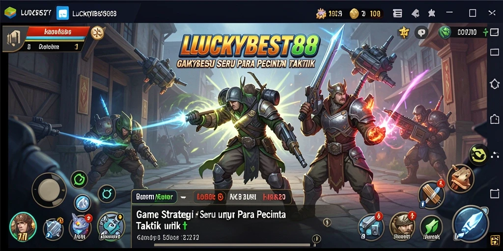 Tampilan gameplay menarik di <strong>LUCKYBEST88</strong>, dengan karakter unik dan strategi mendalam.
