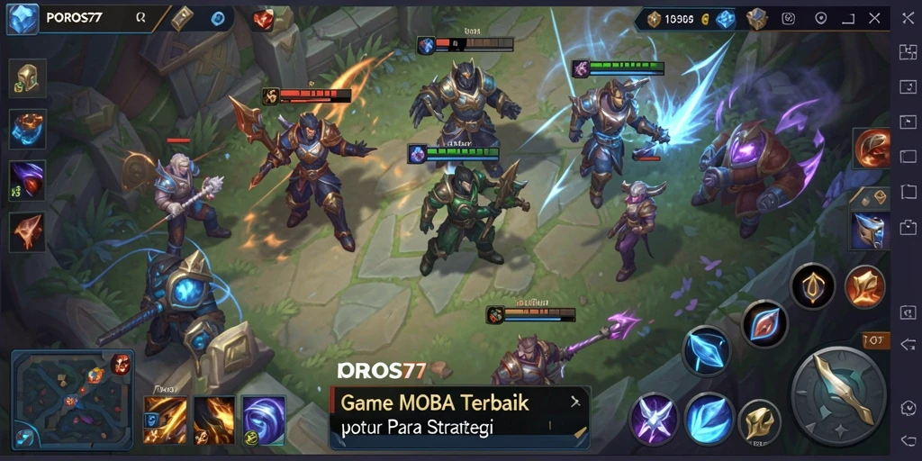 Tangkapan layar utama dari gameplay seru di POROS77.