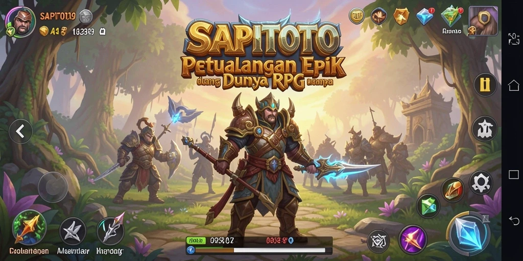 Tampilan screenshot gameplay RPG SAPITOTO yang memukau dan penuh aksi.