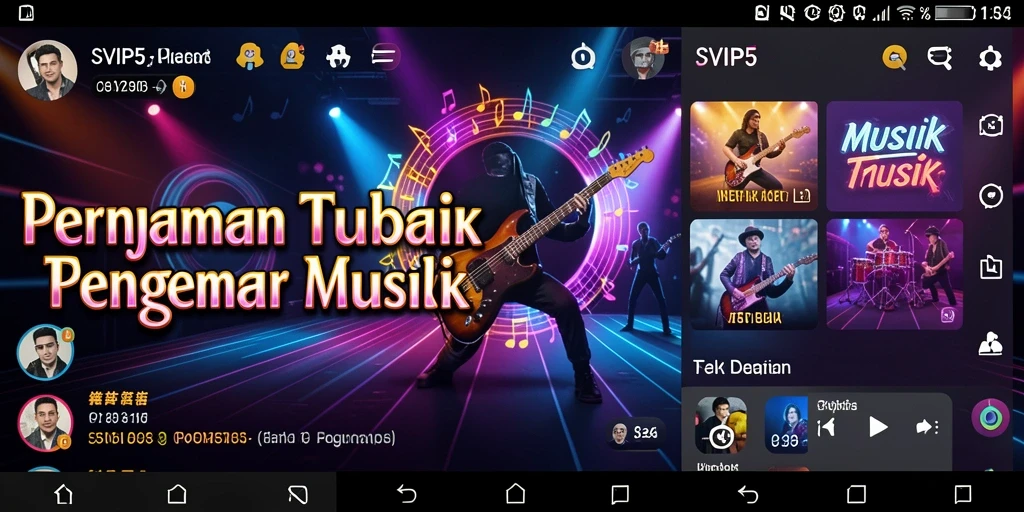 Tampilan utama SVIP5 saat gameplay musik yang seru.