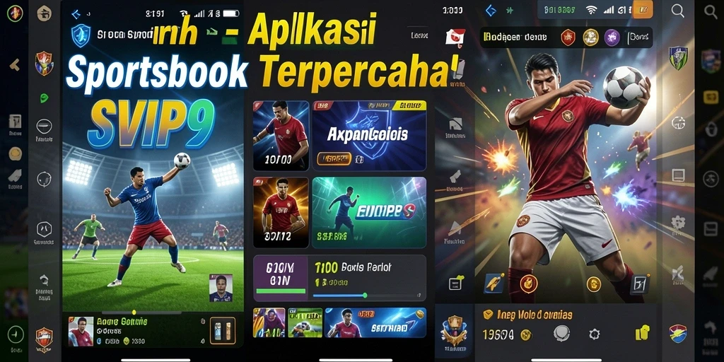 Tangkapan layar SVIP9 menunjukkan fitur taruhan olahraga yang interaktif.
